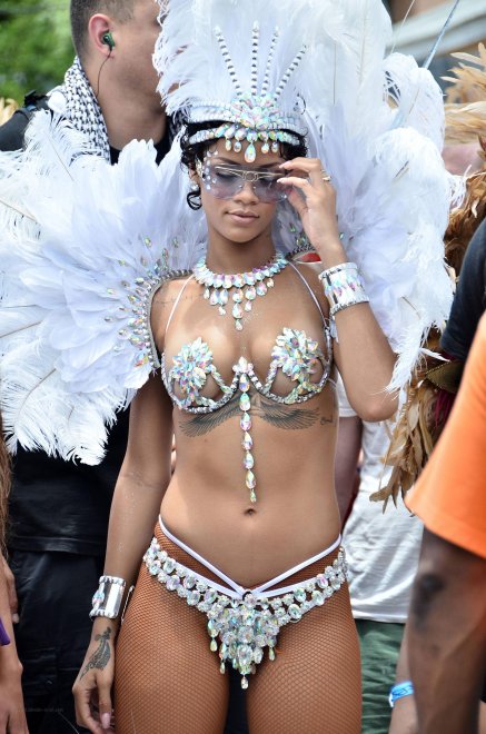 Rihanna at Kadooment Day celebration in Bermuda