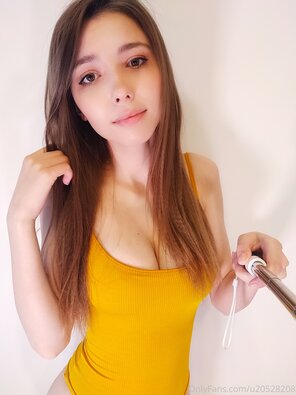 amateur pic Mila Azul - Onlyfans Yellow Swimsuit