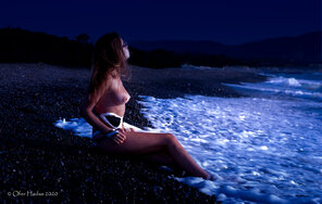 Beach moon light