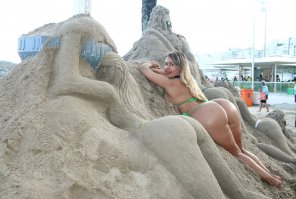 foto amadora Sand Photograph Sculpture Beauty Leg 