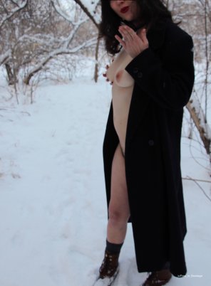 foto amadora Clothing Black Beauty Outerwear Snow 