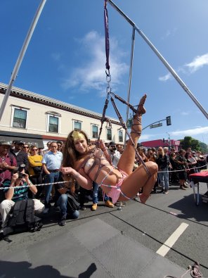 Suspension at Folsom Street Fair