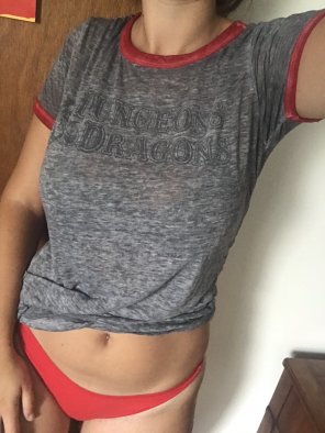 amateur pic My shirt matches my thong <3 lazy sunday