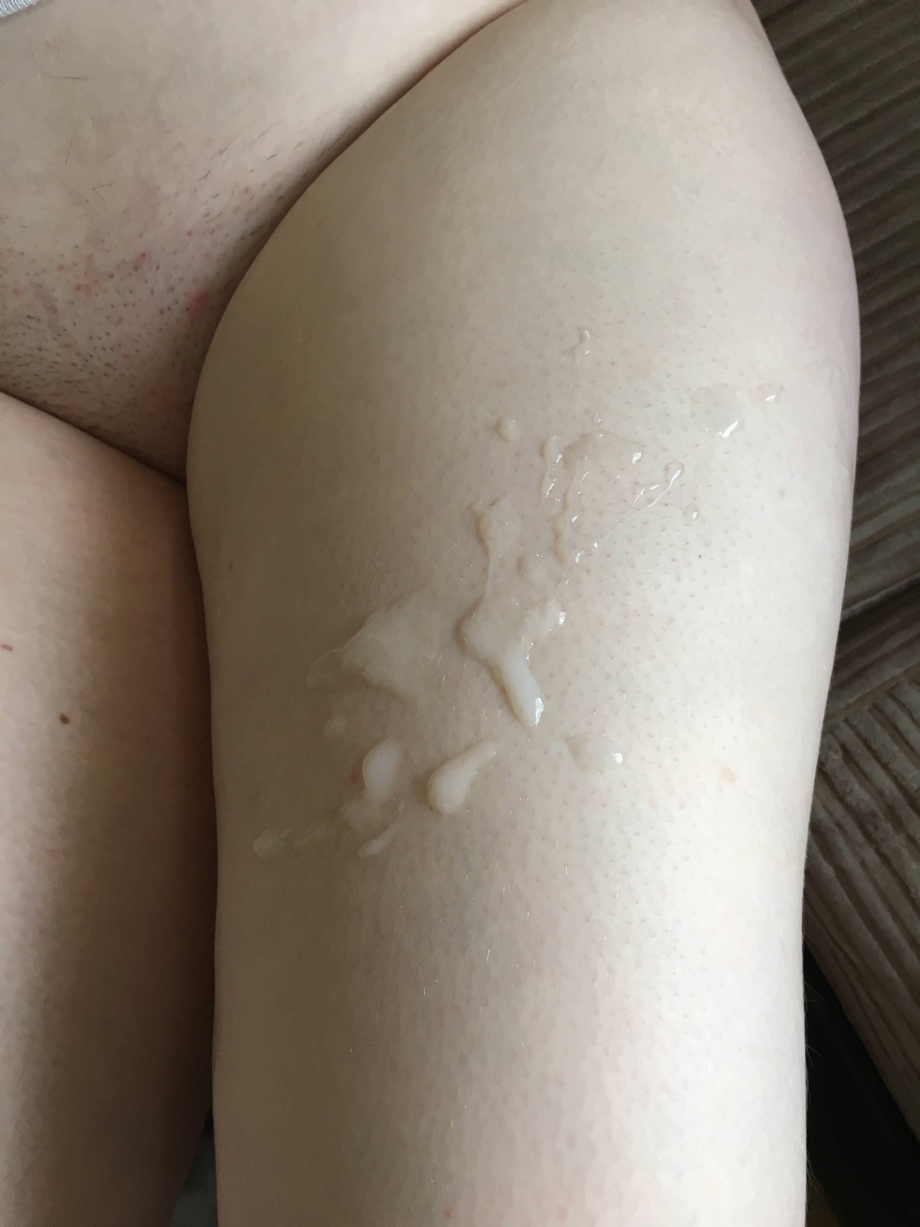 You havent cum on my thigh yet filling in every part of her body each day Porn pic