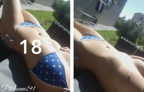 foto amateur Tanning is so much better topless