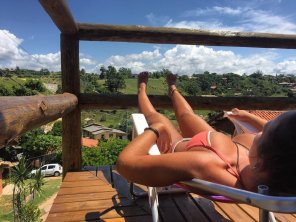 foto amatoriale Sun tanning Vacation Leisure Summer Leg 