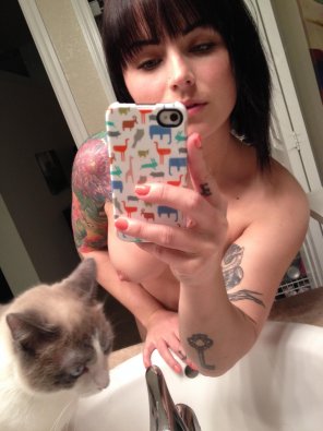 foto amadora Skin Cat Selfie Felidae 