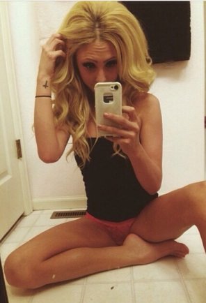 foto amadora Blonde selfie