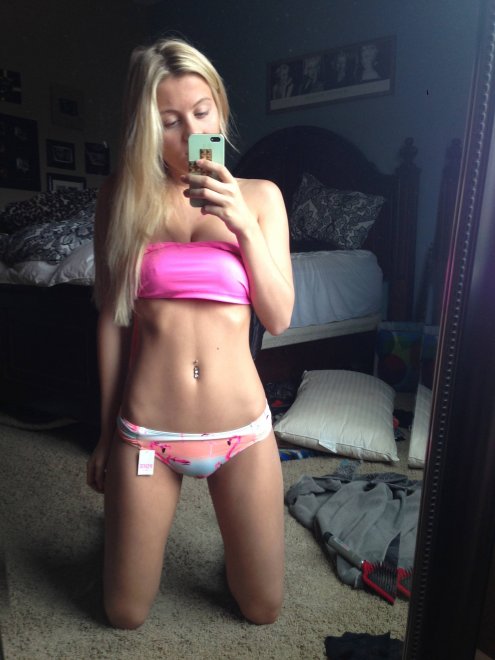 Clothing Bikini Pink Selfie Blond