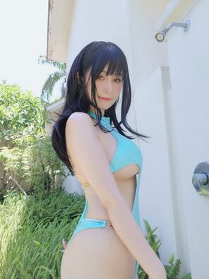 foto amateur Baiyin811 (白银81) - Blue Sky Bikini (15)