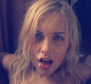 Cute blonde loves a good facial