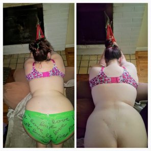 foto amateur Our favorite position before and after
