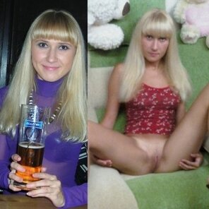 amateur pic Beautiful wife Ksenia in gallery before and after dressed and undressed