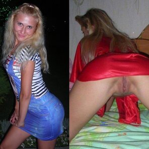 amateur pic Beautiful wife Ksenia in gallery before and after dressed and undressed