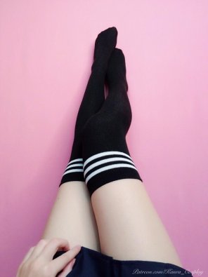 school uniform and feet by Kanra_Cosplay