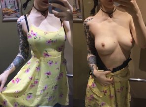 zdjęcie amatorskie Snuck away from a date to take these in the restaurant bathroom