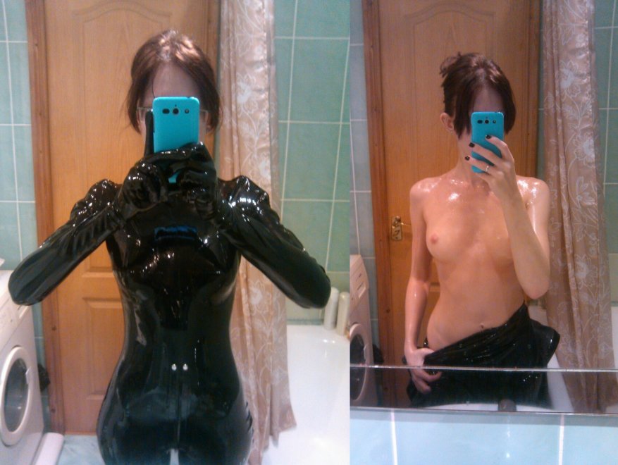 After Latex nude