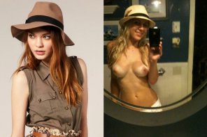 zdjęcie amatorskie How women want to look in a hat vs. how guys want them to look