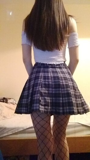 foto amatoriale Do you like fishnets and schoolgirl skirts? [f]