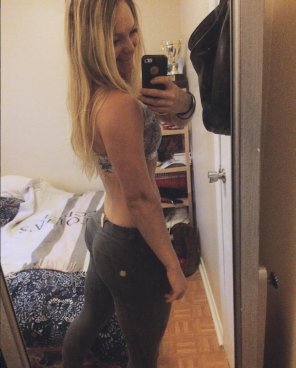 amateur-Foto Clothing Mirror Sportswear Selfie Blond 