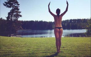 zdjęcie amatorskie Swedish ass with a nice backround