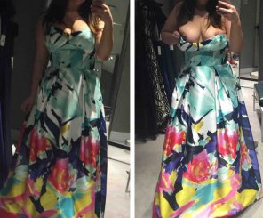 amateurfoto "Wardrobe malfunction" while gown shopping. Oops! ;)