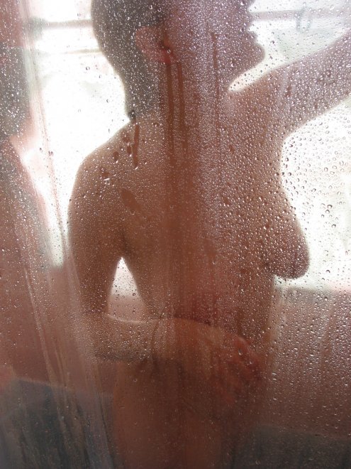 Caught in the shower.
