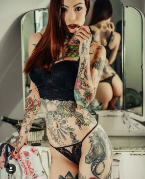 foto amatoriale Tattoo Clothing Thigh Skin Beauty 