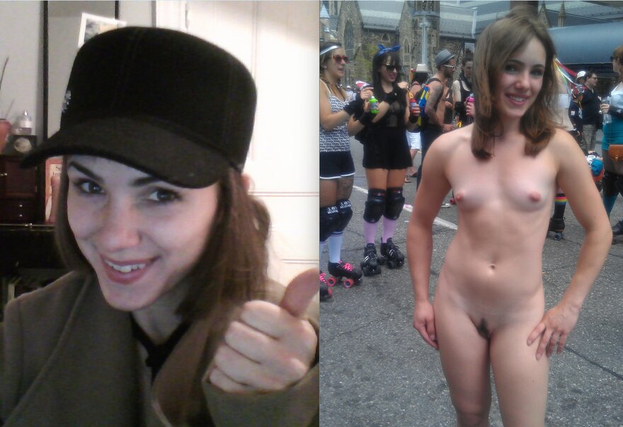 Slut Amanda naked in public (19)