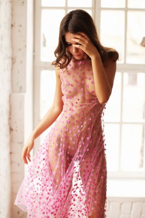 amateur pic Clothing Pink Dress Fashion model Beauty 