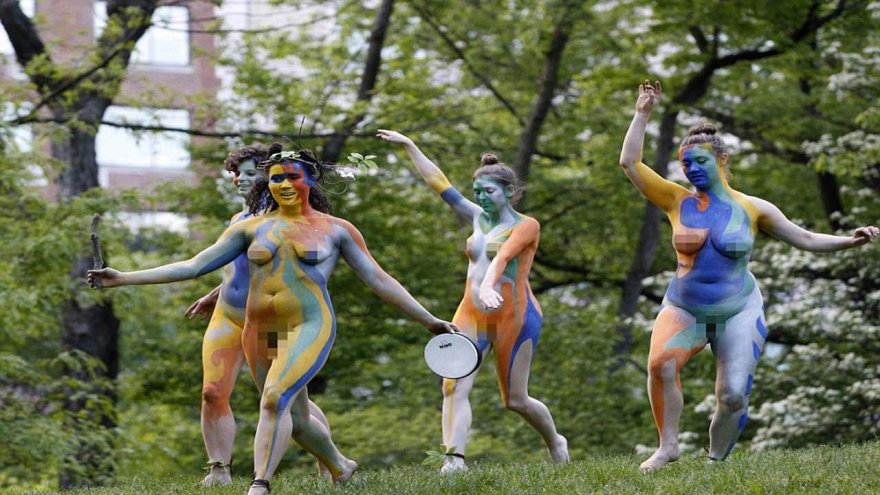 All Female Cast perform NUDE version of Shakespeare's Tempest in Central Park