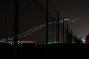 Long Exposure Photograph of Plane Taking Off.