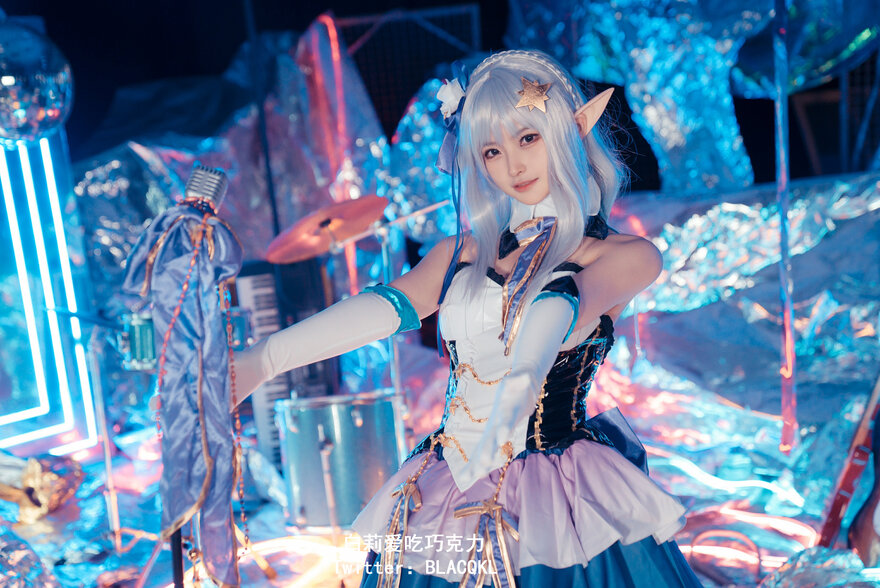 Blacqkl (白莉爱吃巧克力) cosplay Emilia – ReZero (39)