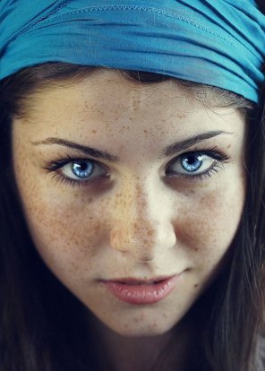 Betsy Blue - Freckles and blue eyes