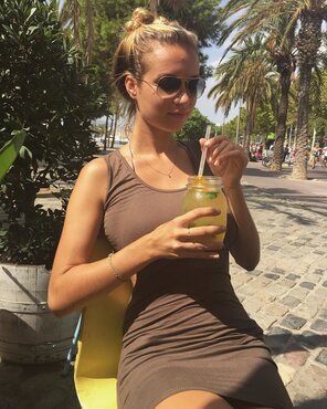 amateur photo Enjoying a cocktail in the sun