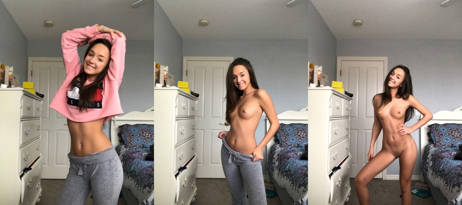 Cute teens stripping