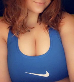 amateur photo Nice look with a sports bra