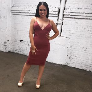 amateur-Foto Tight Red Dress and Pookies