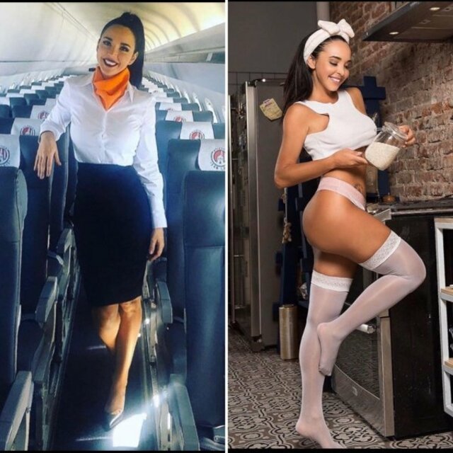 Flight Attendants Dressed And Undressed Flight Attendants 00463 Porn