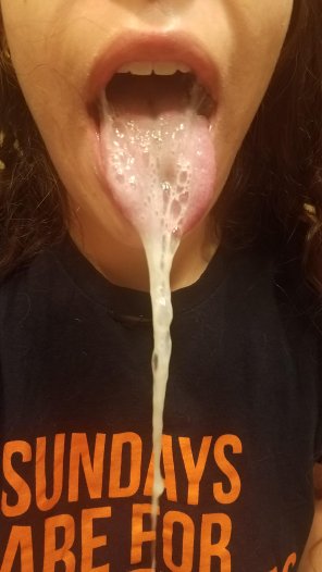amateur photo Sundays are [f]or sucking cock so I practiced my deepthroating this morning in preparation
