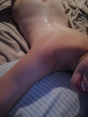 amateur photo Cum add another load to my back? [oc]