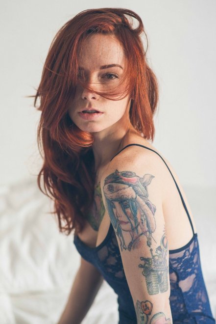 Redhead with Tats