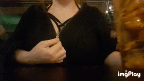 amateurfoto [F]riend can't seem to keep her hands off me at the bar.. ðŸ’¦