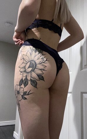 Sunflowers are a symbol of joy, so I hope the sunflower on my ass brings you joy
