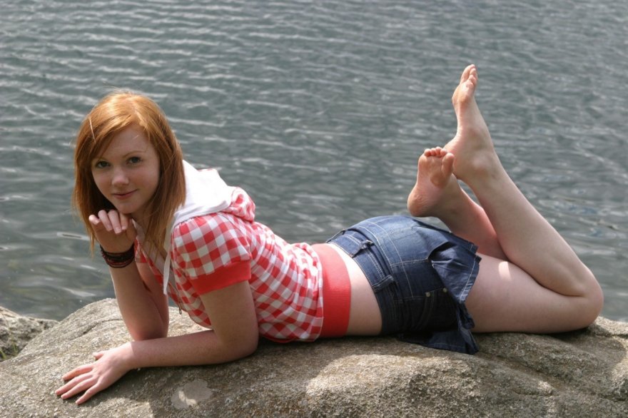 Posing on the rocks