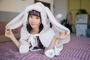 foto amateur KimemeOwO (木绵绵OwO) No. 38 - 浴巾兔子