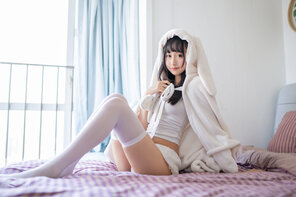 foto amadora KimemeOwO (木绵绵OwO) No. 38 - 浴巾兔子 (12)