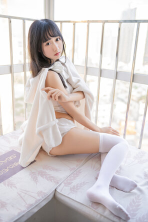 foto amadora KimemeOwO (木绵绵OwO) No. 38 - 浴巾兔子 (35)
