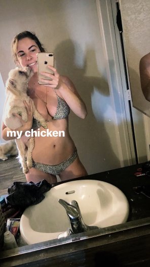 foto amateur Dog named chicken