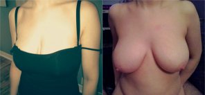 amateur-Foto Big 36E saggy boobs